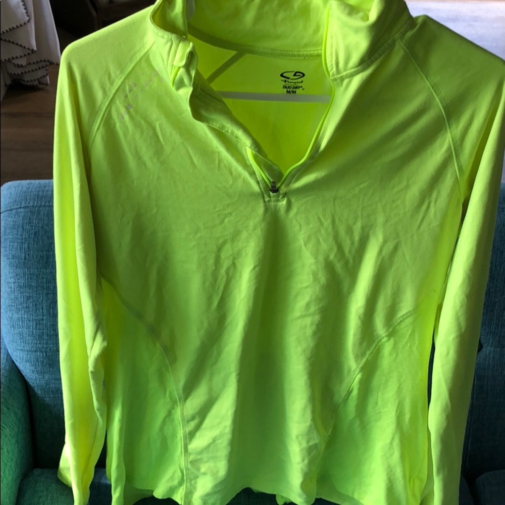 Neon yellow workout jacket